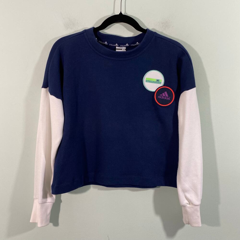 Adidas X Stella McCartney Space Crew Patchwork Pullover Sweatshirt Size S